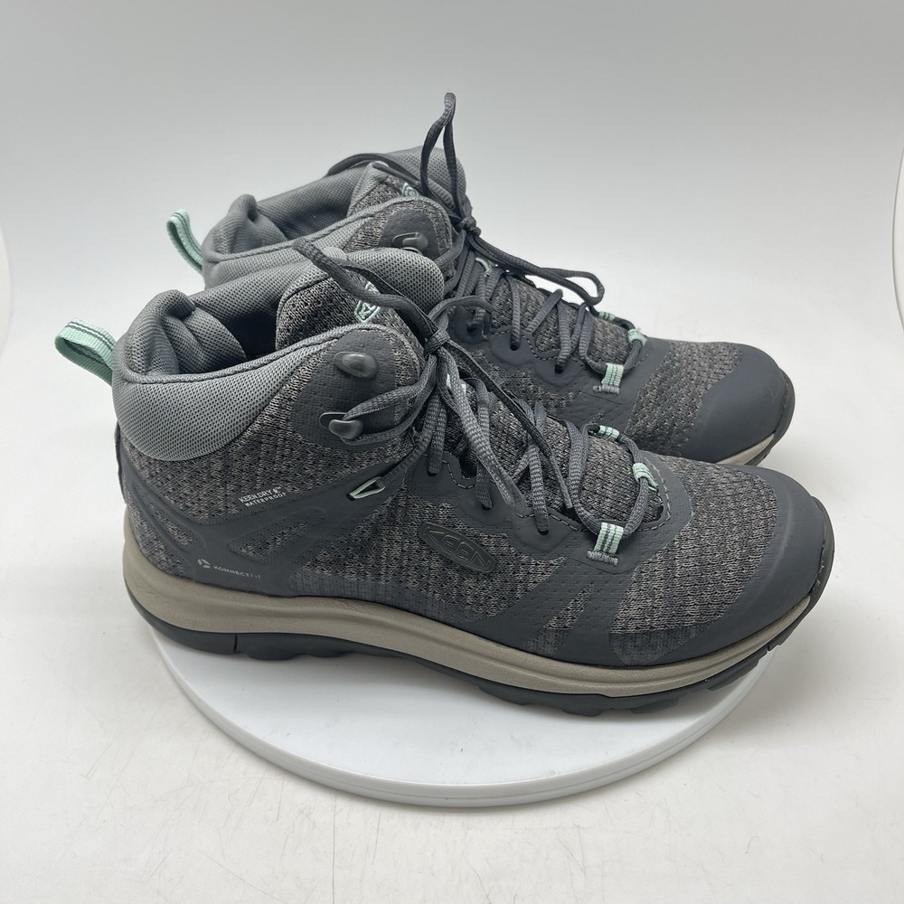 Keen Women's Gray Athletic Hiking Shoes with Mint Accents